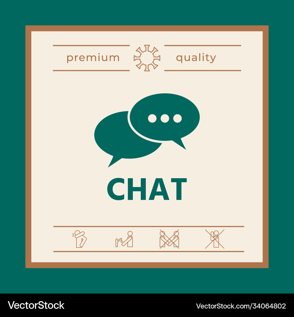 Chat button icon graphic elements for your design vector image