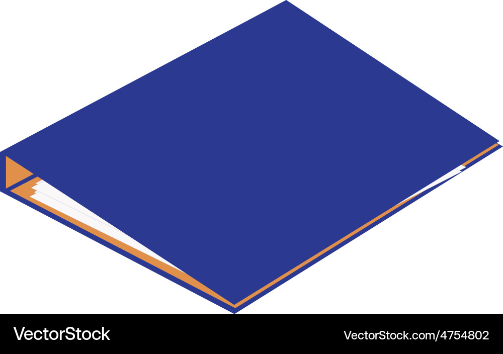 Closed Cardboard File Folder Vector Image