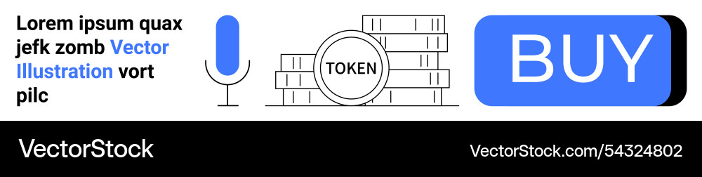 Cryptocurrency purchase interface with microphone Cryptocurrency purchase interface with microphone vector image