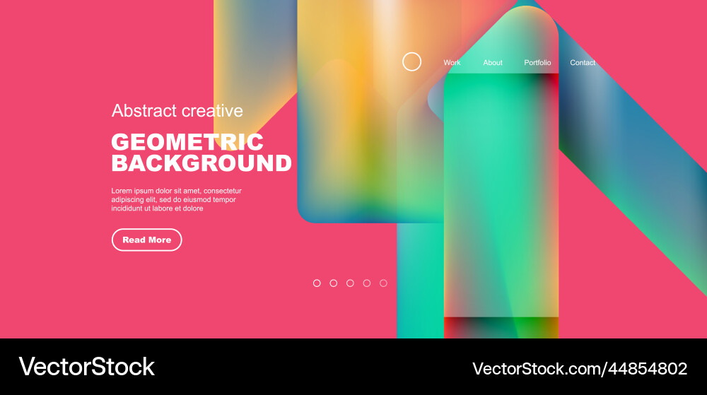 Fluid gradient triangles landing page background Fluid gradient triangles landing page background vector image