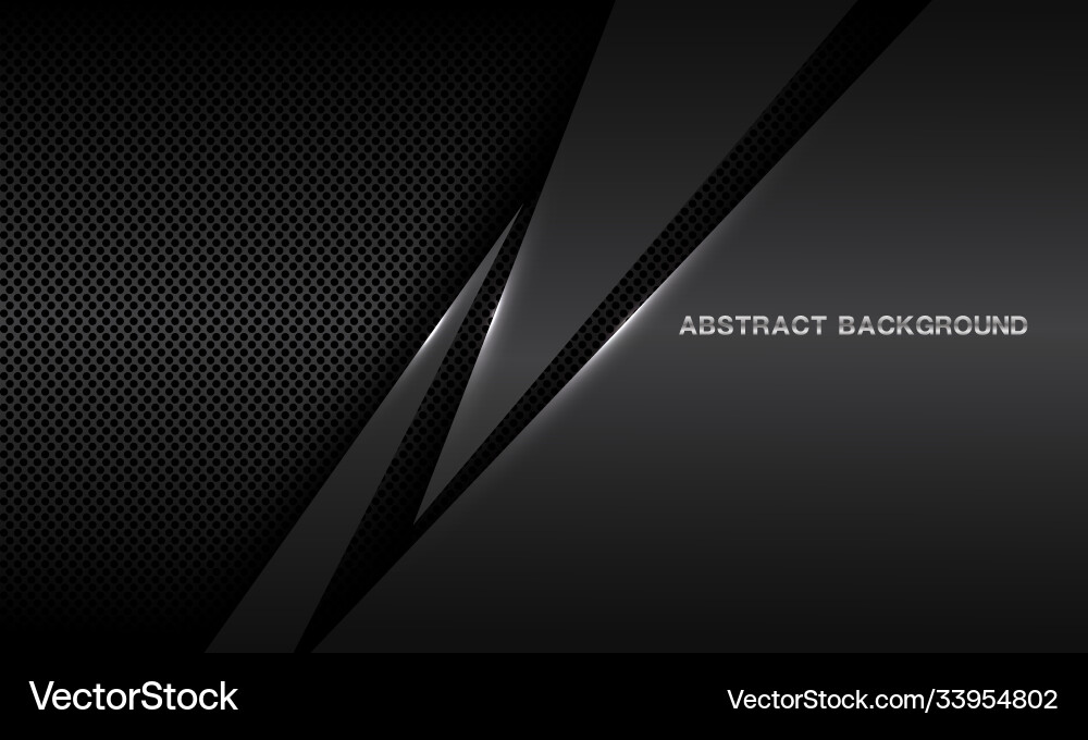 Grey triangle metallic overlap on dark circle mesh Grey triangle metallic overlap on dark circle mesh vector image