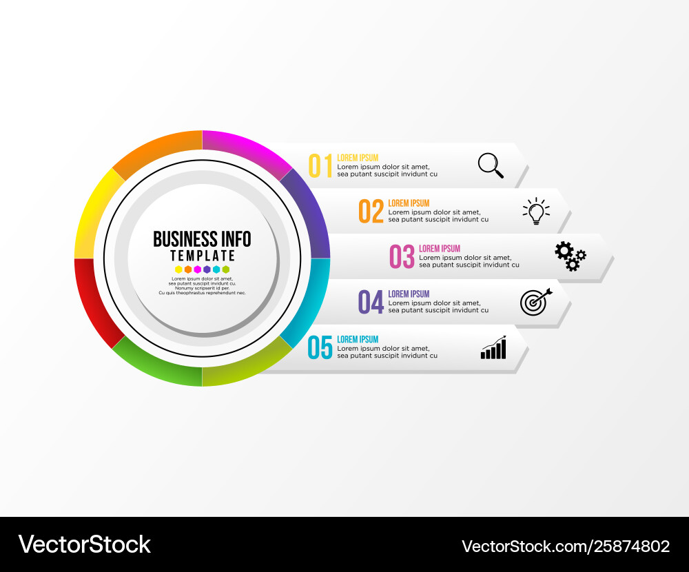 Infographic design template with options steps Infographic design template with options steps vector image