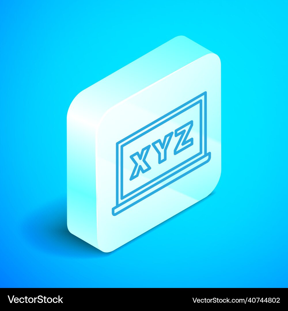 Isometric line xyz coordinate system on chalkboard Isometric line xyz coordinate system on chalkboard vector image