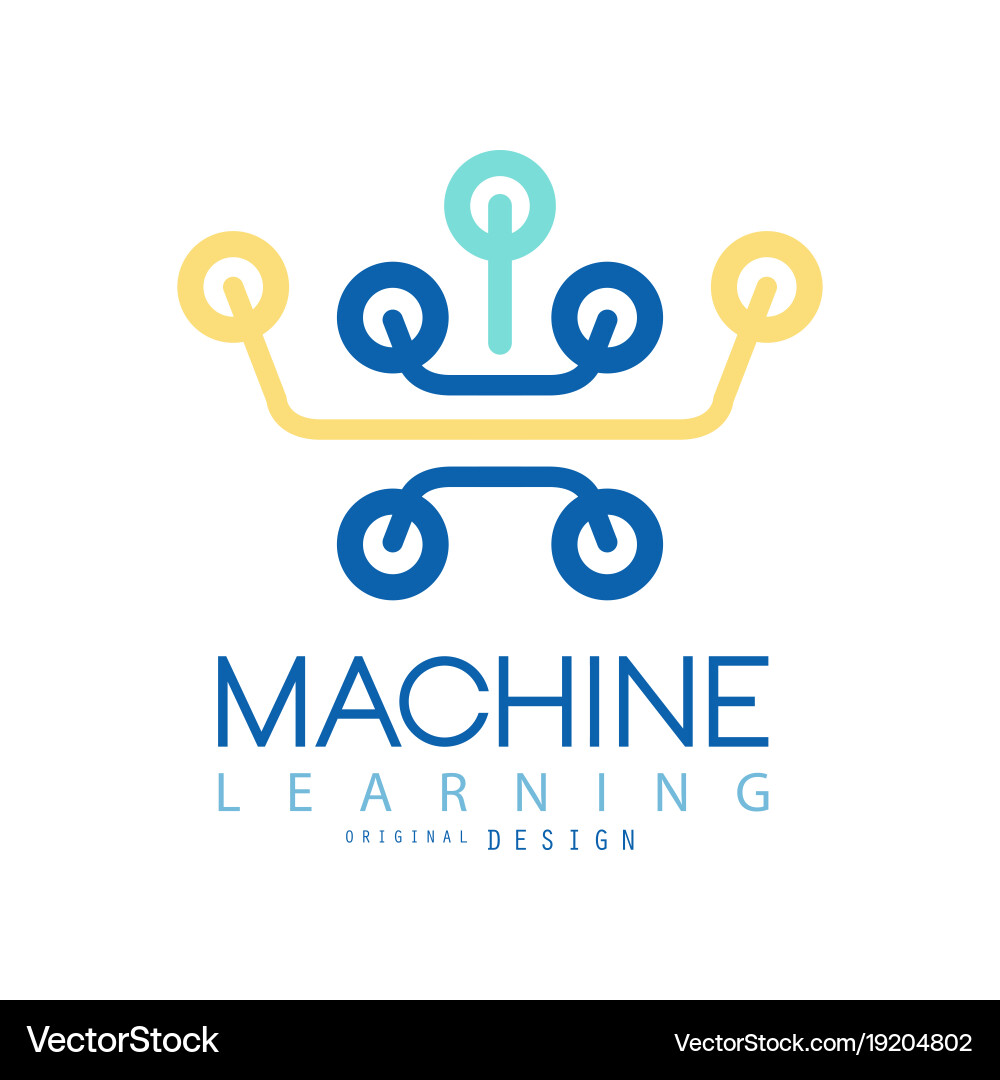Machine Learning Icon - Data & AI vector image