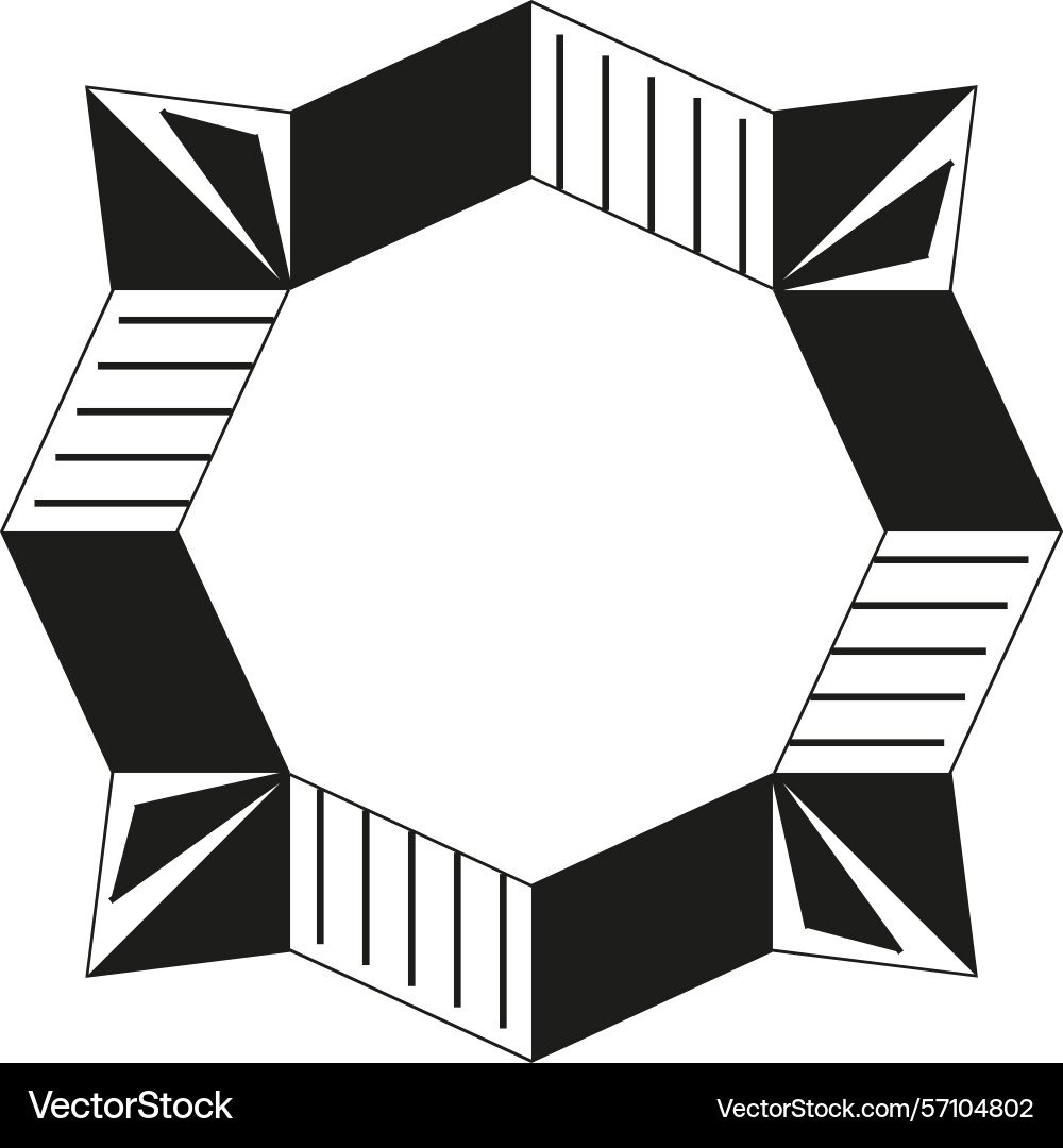 Octagon symbol icon triangular block figure Octagon symbol icon triangular block figure vector image