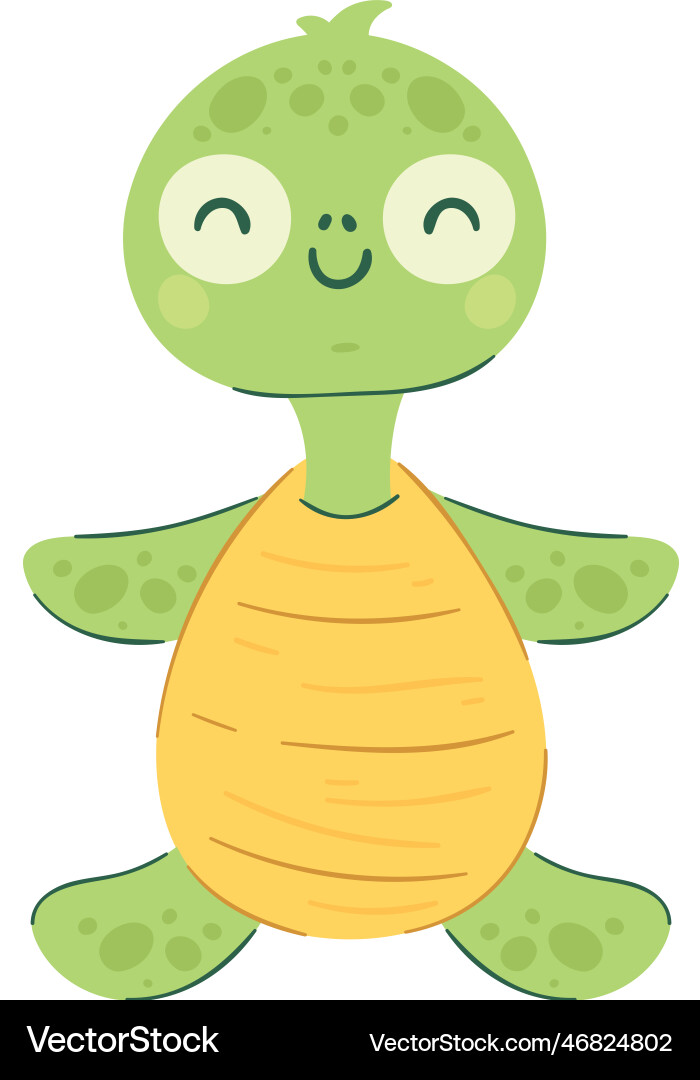 Smiling turtle design Smiling turtle design Vector Image
