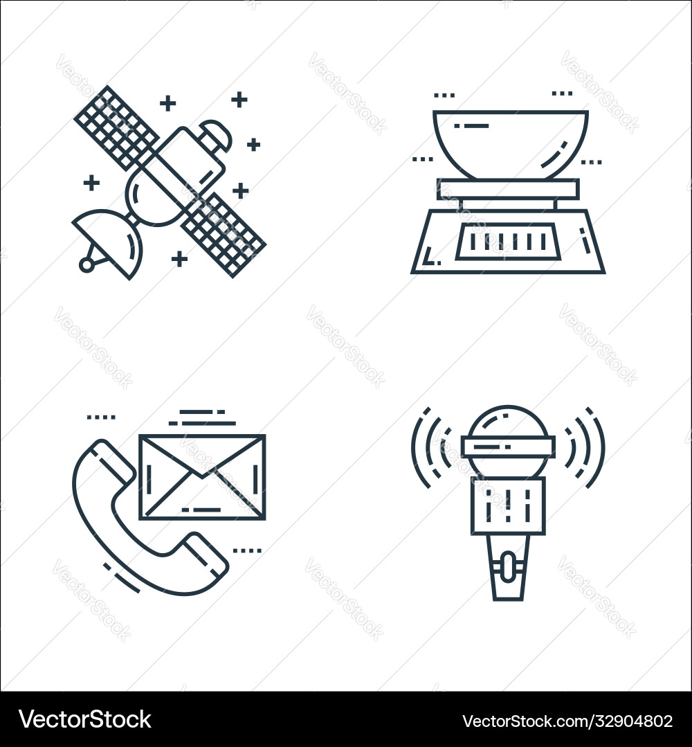 Technology devices line icons linear set quality Technology devices line icons linear set quality vector image