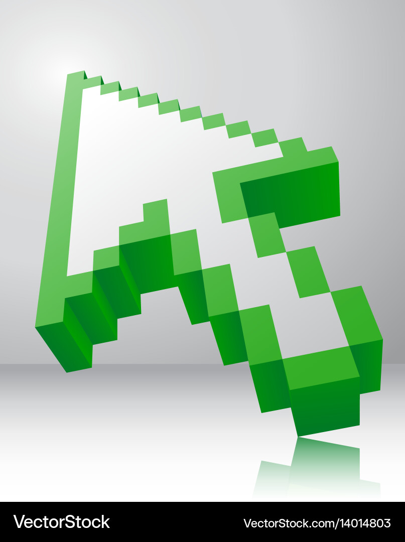 3D Arrow Pointer Icon vector image