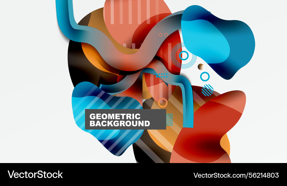 Abstract composition featuring overlapping Vector Image