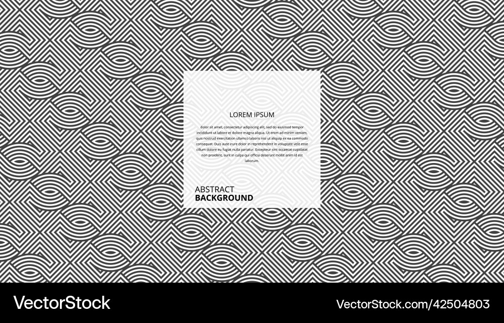 Abstract square circular lines pattern Vector Image