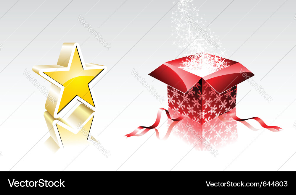 Christmas collection with 3d elements vector image