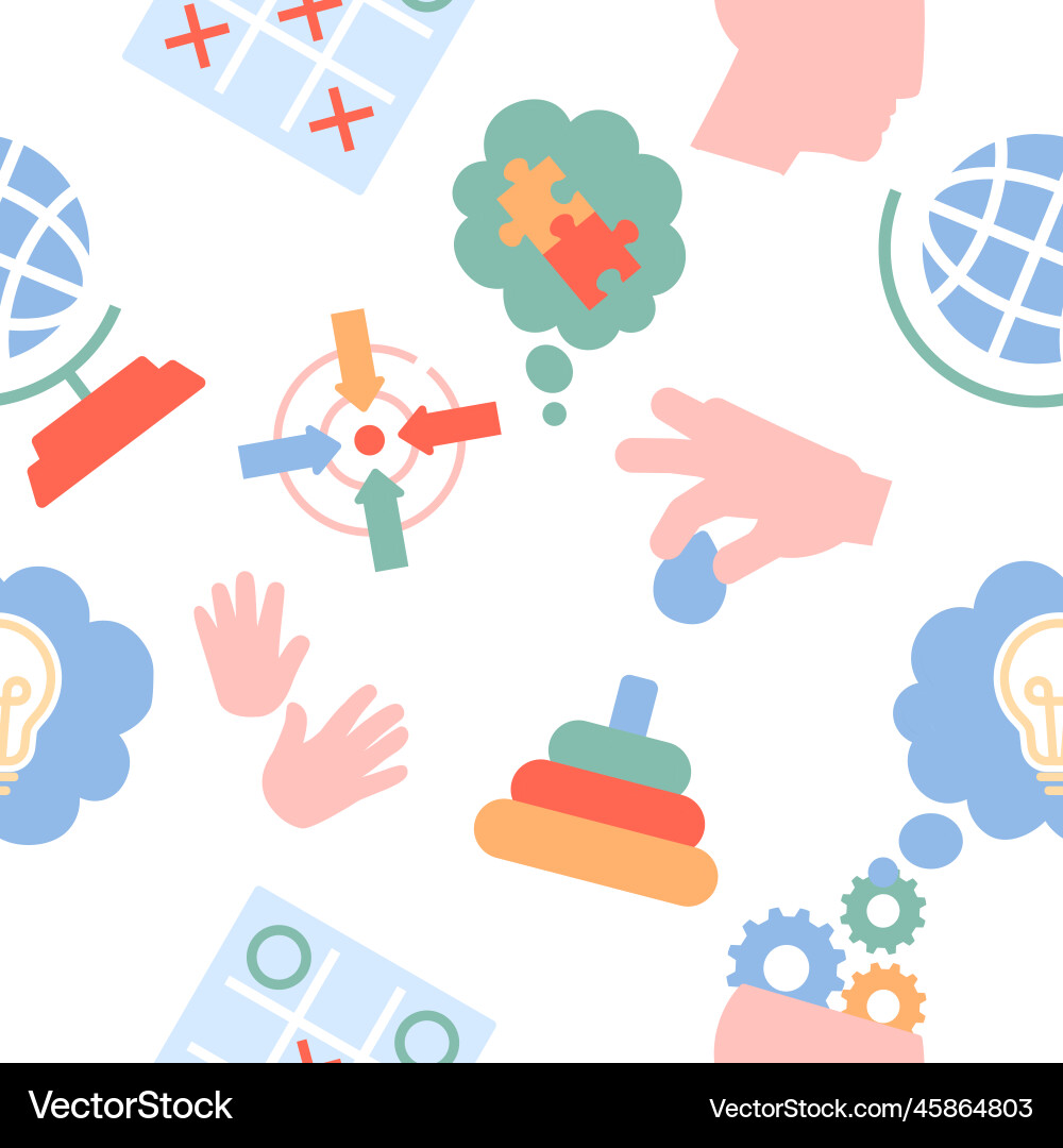 Cognitive Skills Pattern Vector Image