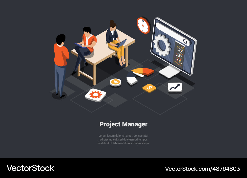 Concept of new startup or project software vector image