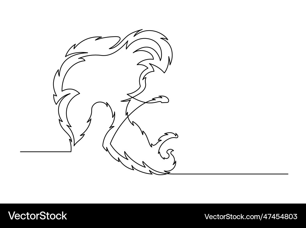 Continuous one line face man vector image