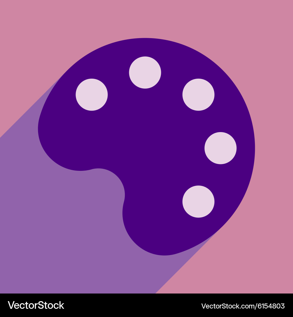 Flat with shadow icon and mobile application vector image