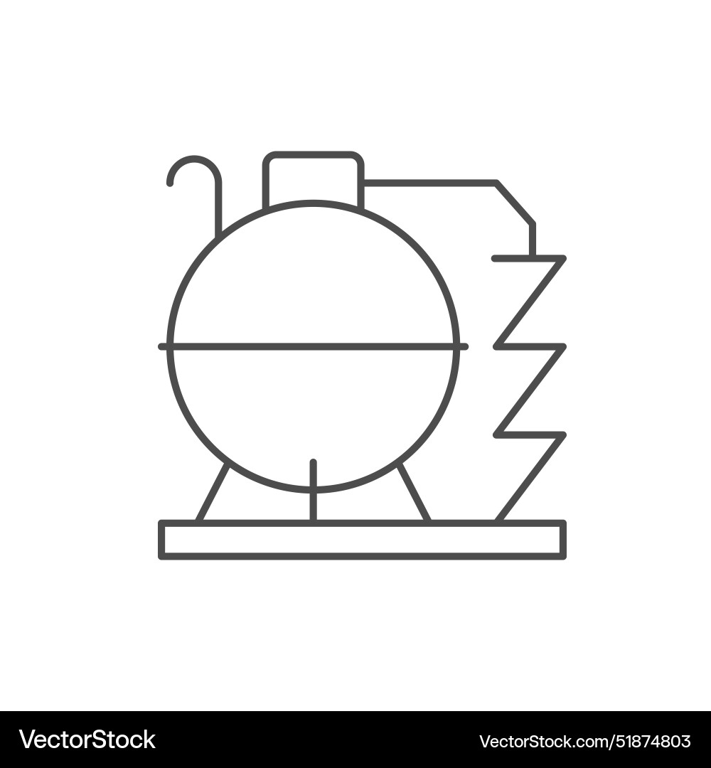 Gas industry equipment line icon Gas industry equipment line icon vector image