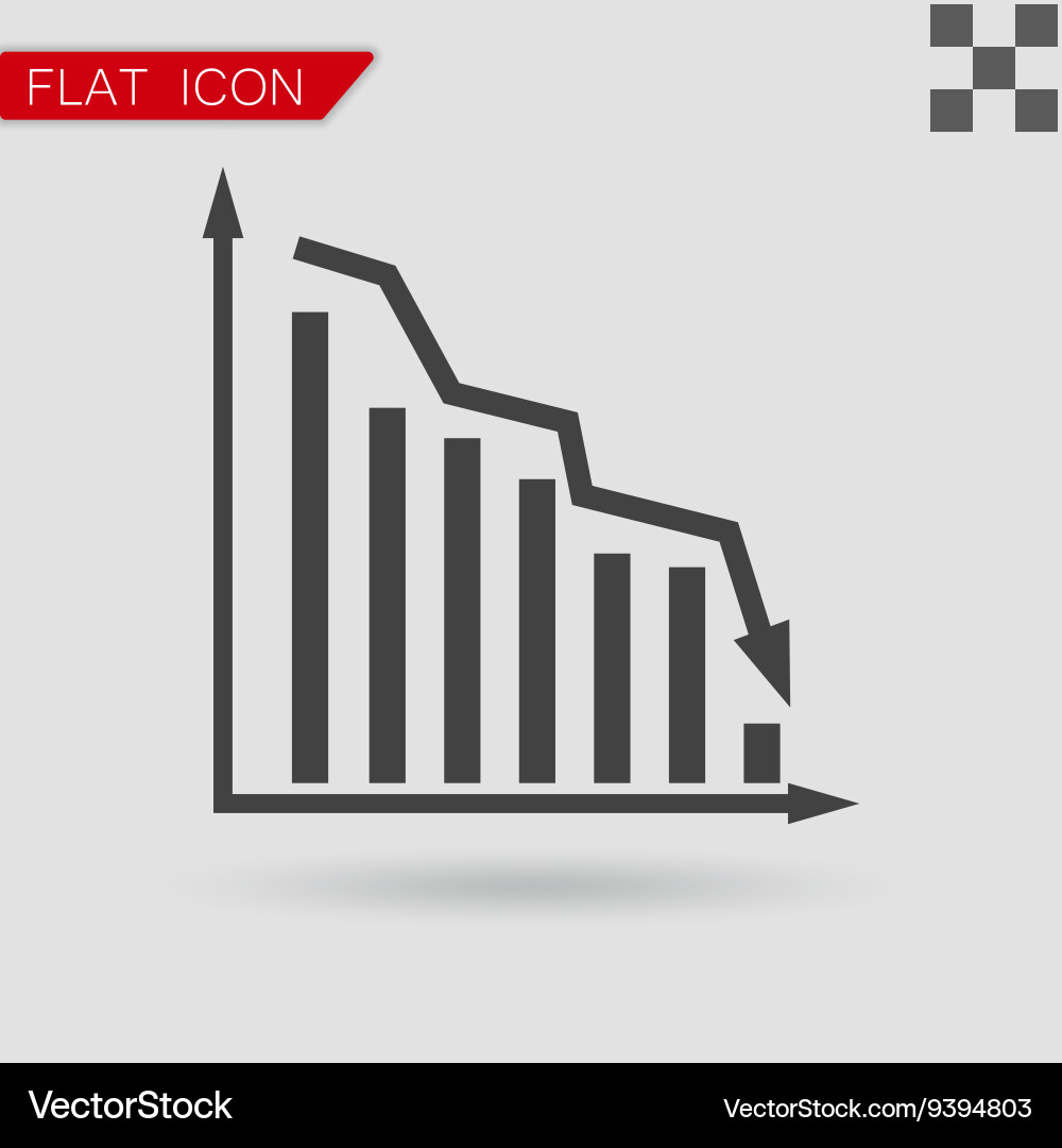Graph icon ui flat style vector image