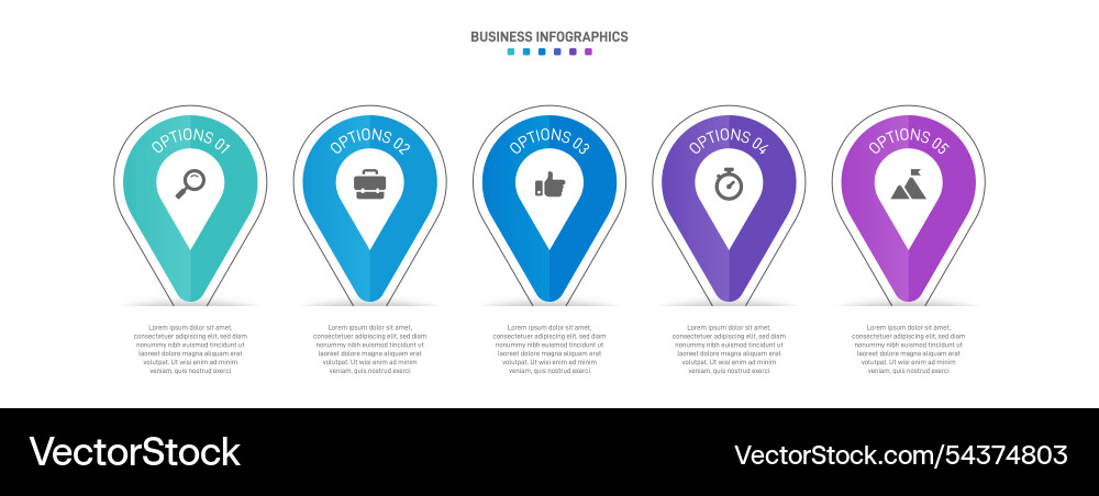 Horizontal progress bar featuring 5 arrow-shaped Horizontal progress bar featuring 5 arrow-shaped vector image