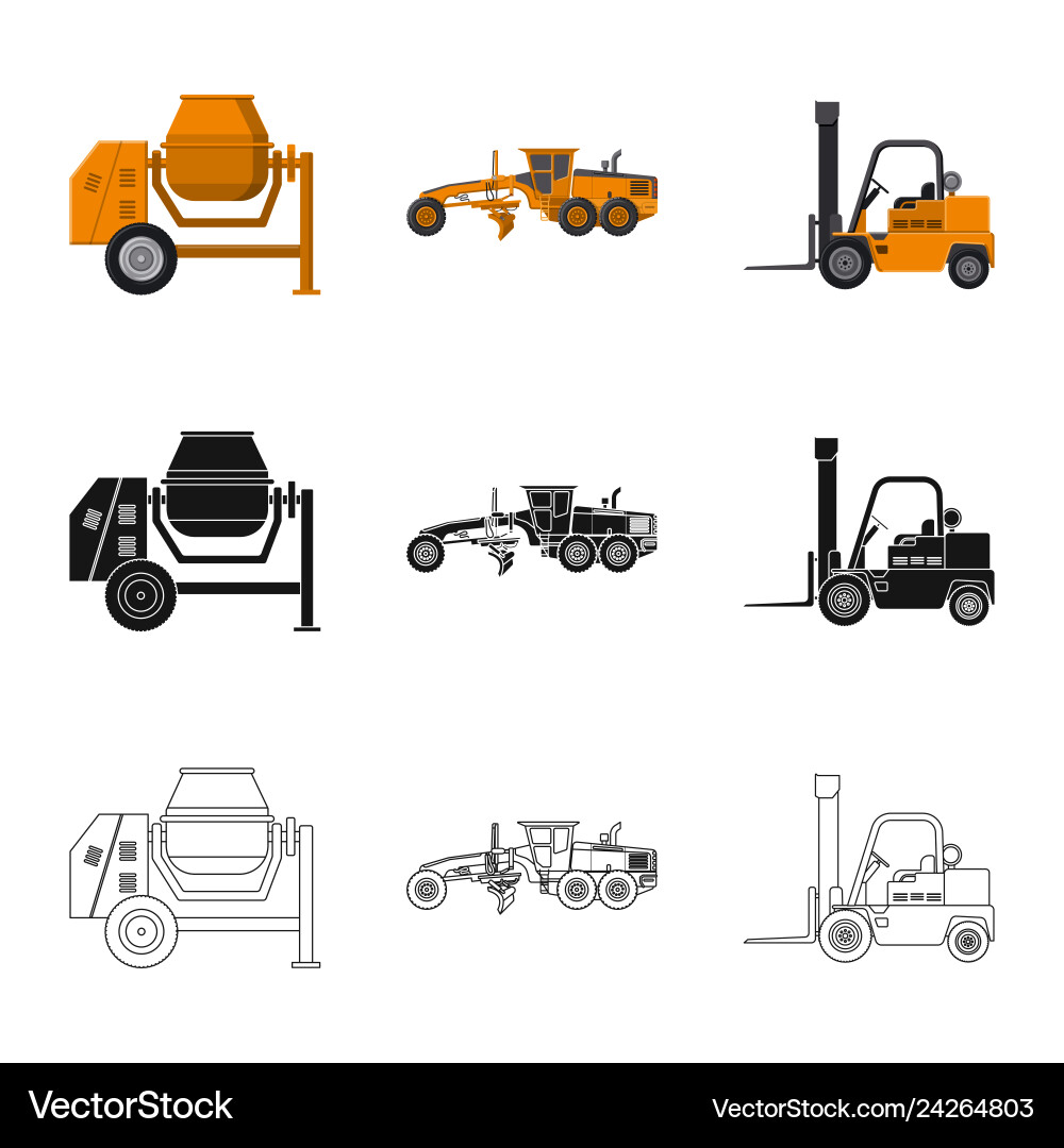 Isolated object of build and construction icon Isolated object of build and construction icon vector image