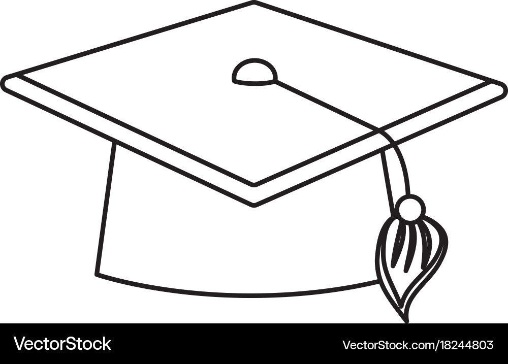 Line cap graduation object design vector image