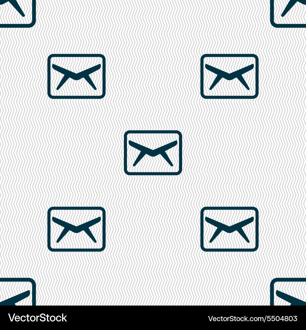 Mail envelope message icon sign seamless pattern vector image