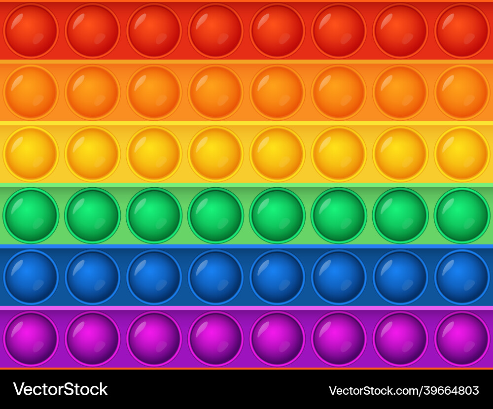 Push Pop It Rainbow Pattern vector image
