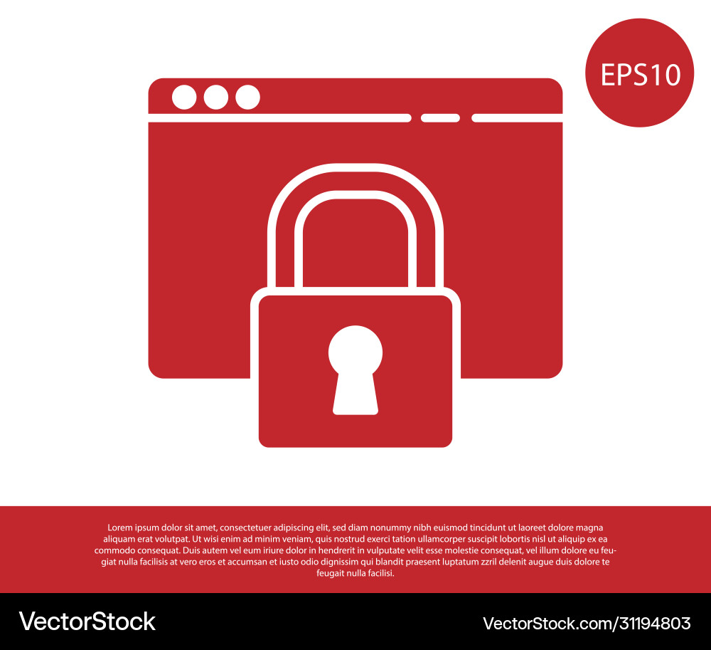 Red secure your site with https ssl icon isolated Red secure your site with https ssl icon isolated vector image