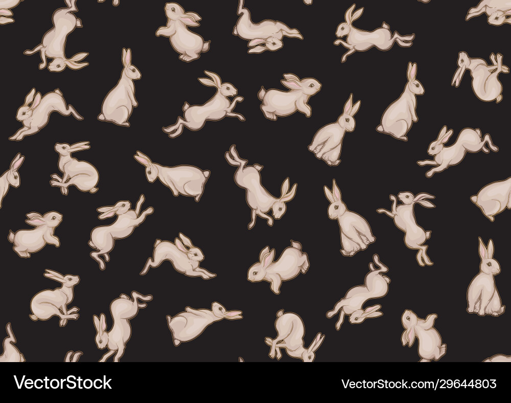 Seamless pattern background with cute rabbits Seamless pattern background with cute rabbits vector image