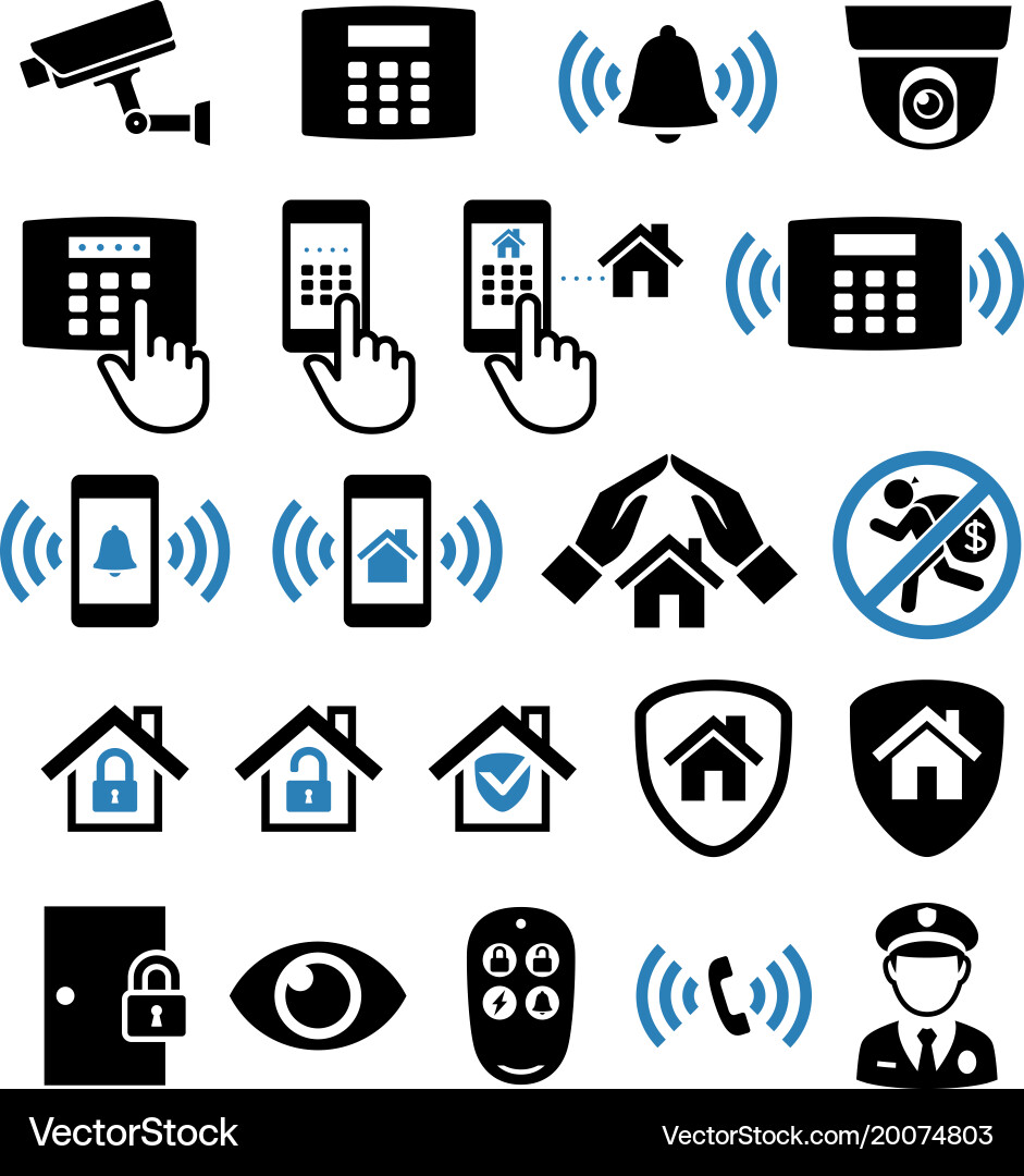 Security Network Icons Set vector image