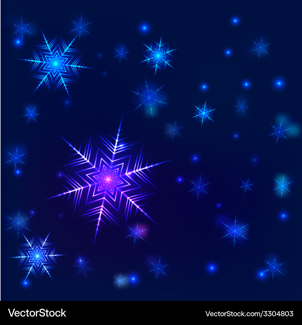 Shiny snowflake background vector image