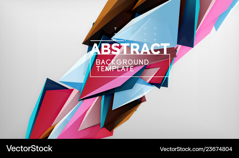 Abstract color triangles geometric background Abstract color triangles geometric background vector image