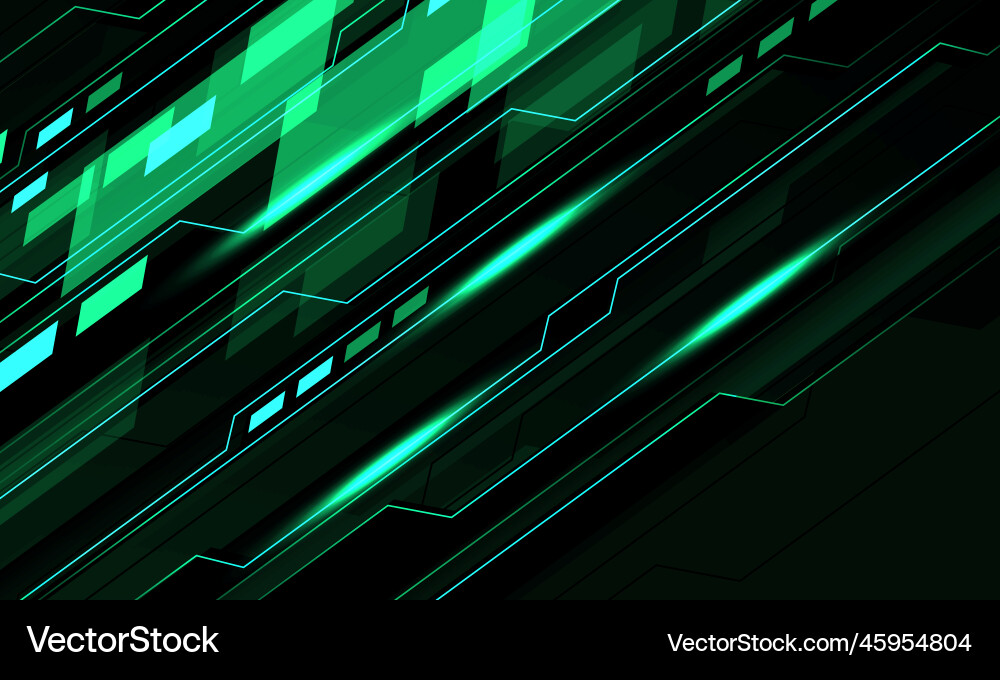 Abstract green tone line cyber circuit pattern Vector Image