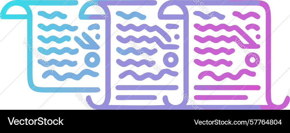 Blättern von Dokumenten mit Textdaten-Icon-Design vektorbild