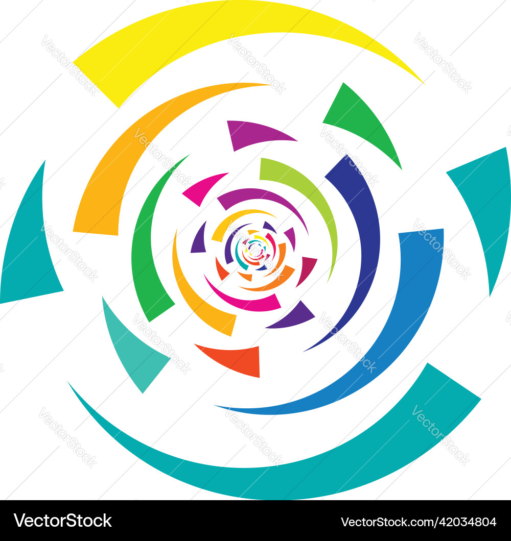 Concentric radial lines circles icon segmented Concentric radial lines circles icon segmented Vector Image