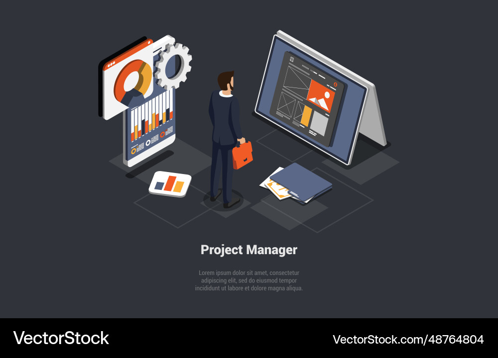 Concept of new startup or project software Concept of new startup or project software vector image