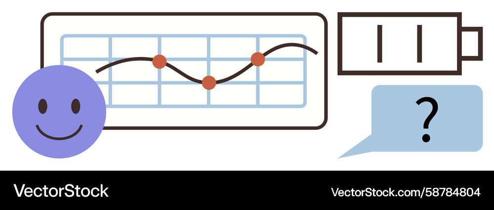 Data analysis and feedback concept with chart Data analysis and feedback concept with chart Vector Image