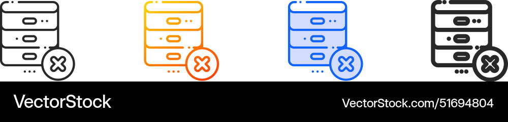 Database iconthin linear gradient blue stroke Database iconthin linear gradient blue stroke Vector Image