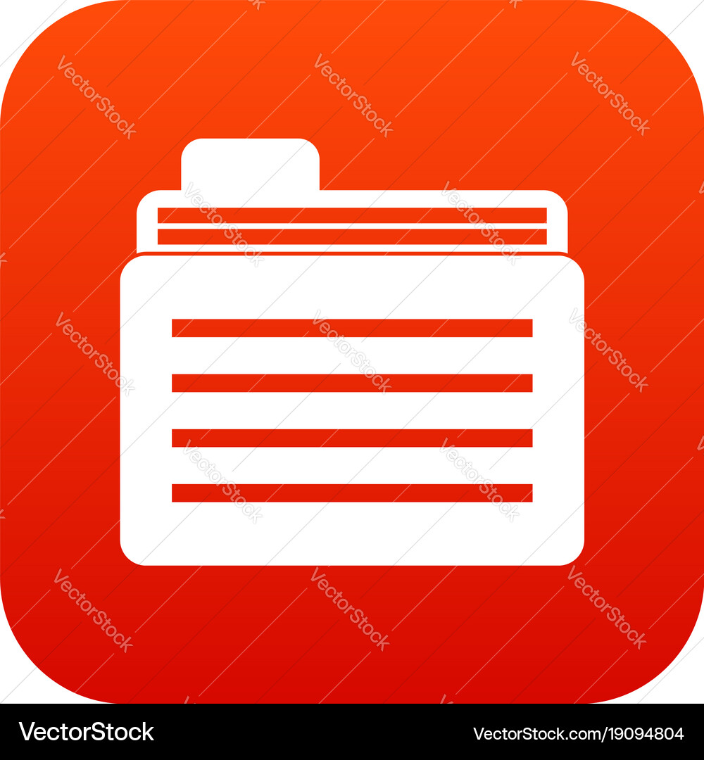 File folder icon digital red vector image