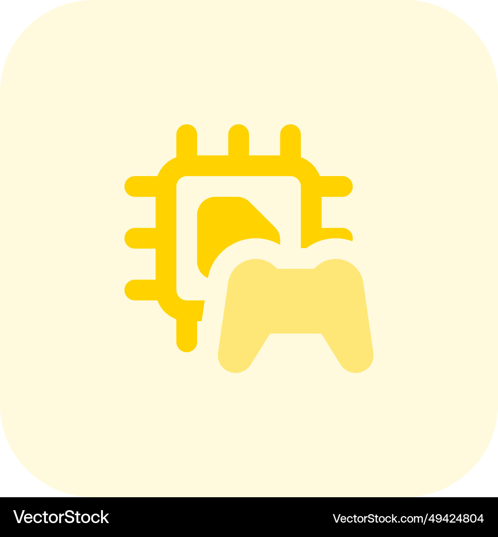 Handheld video game device with embedded microchip vector image