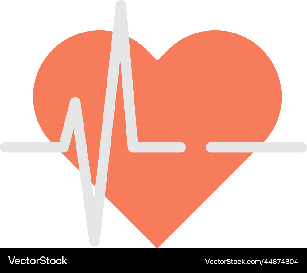 Heart and pulse in minimal style Heart and pulse in minimal style vector image