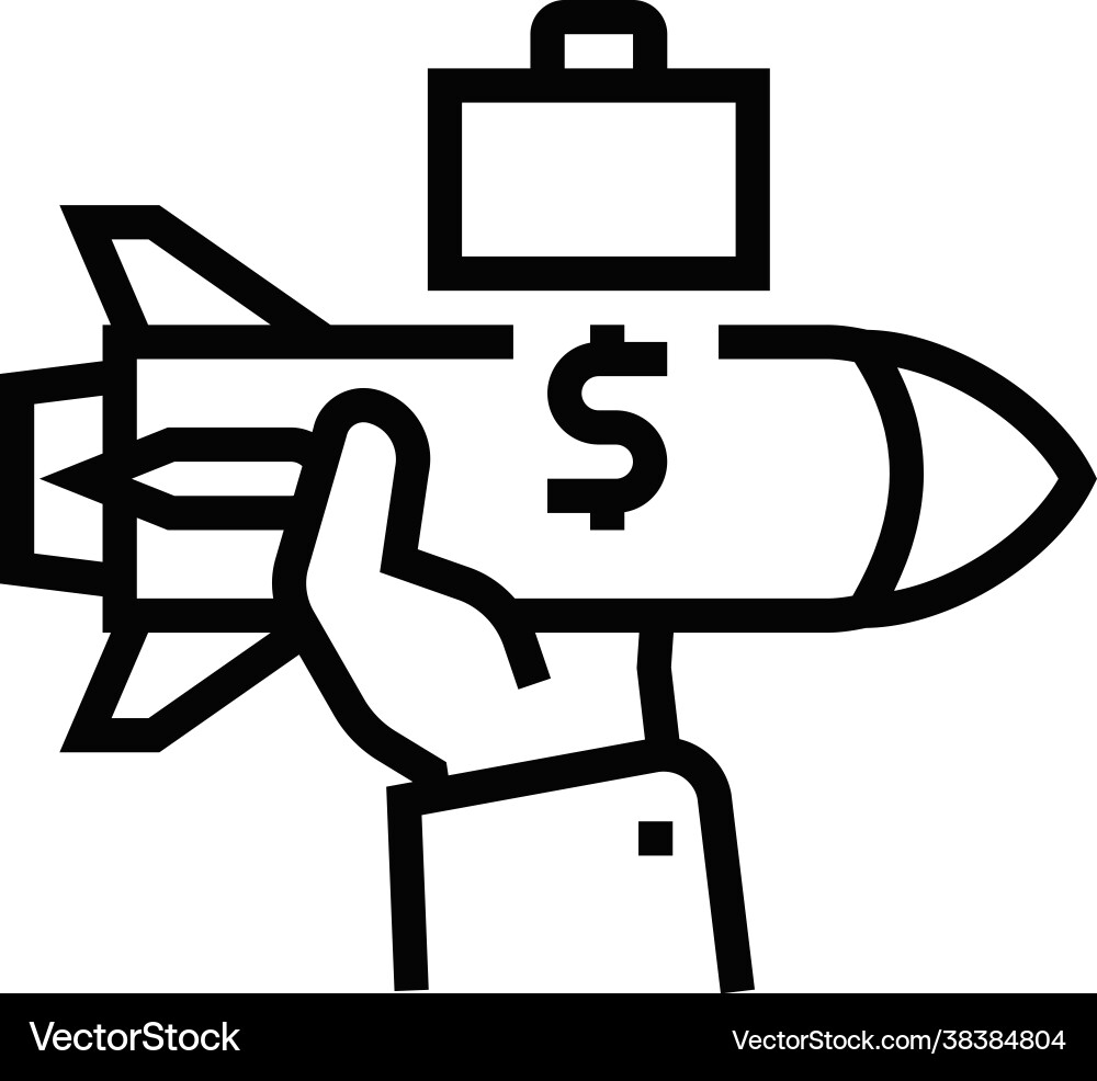 Help with business basics line icon Vector Image