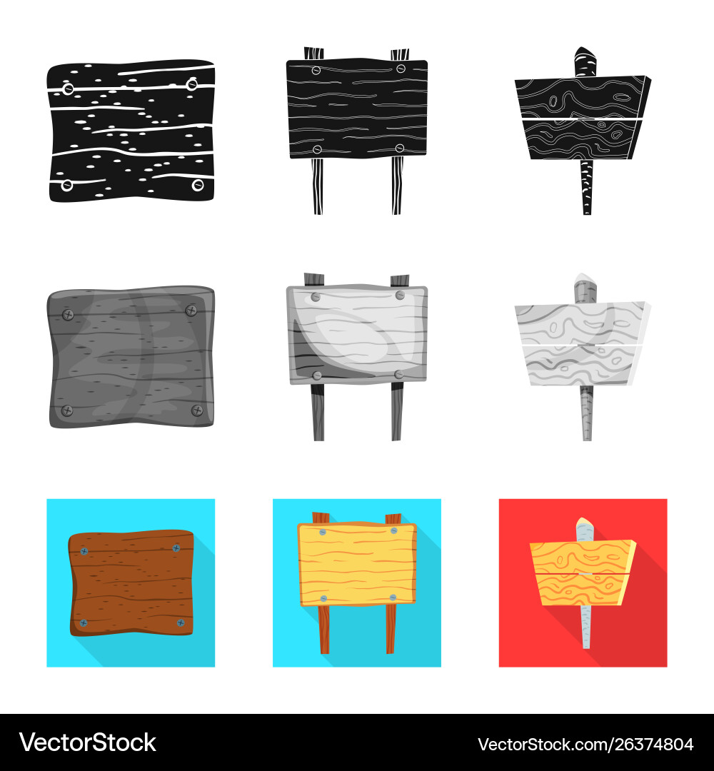 Isolated object raw and forest logo set vector image