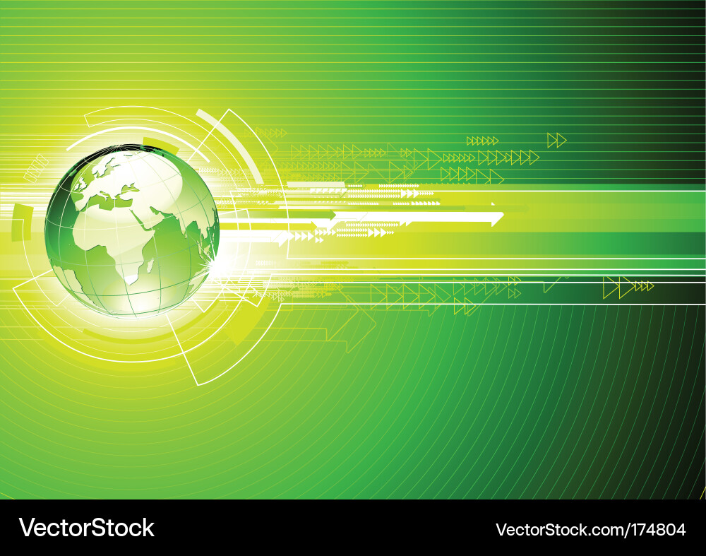 Modern Tech Earth Globe vector image