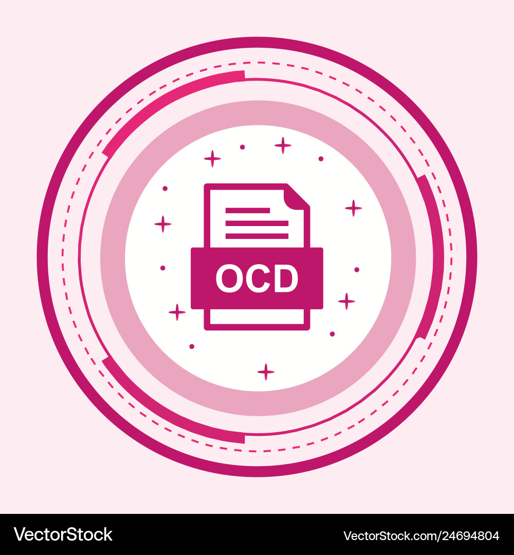 Ocd file document icon vector image