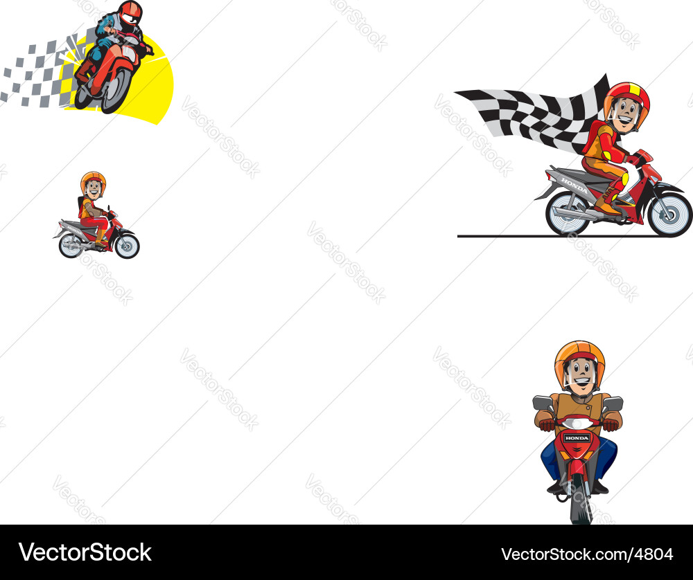 Racing Cartoon Flag vector image