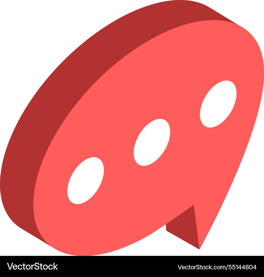 Red speech bubble with three dots is sending Red speech bubble with three dots is sending vector image