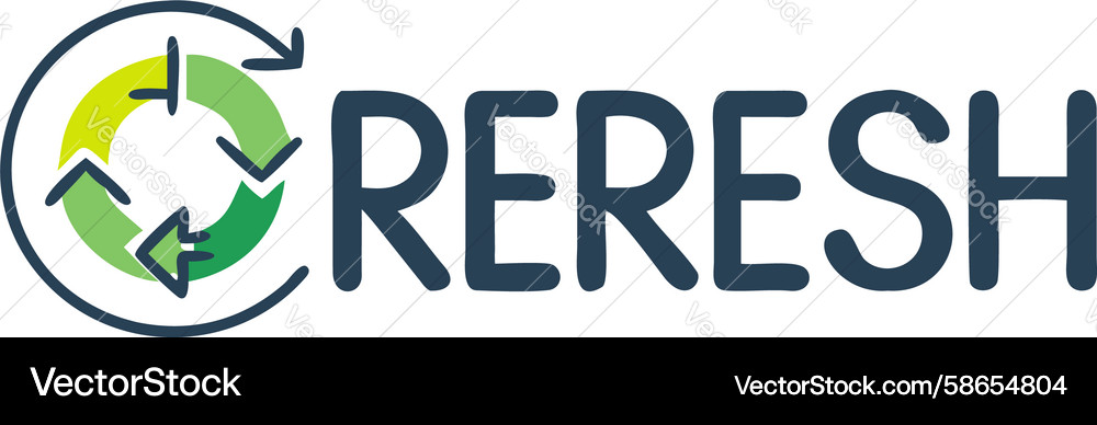 Refresh data icon circular arrows with pie chart Vector Image