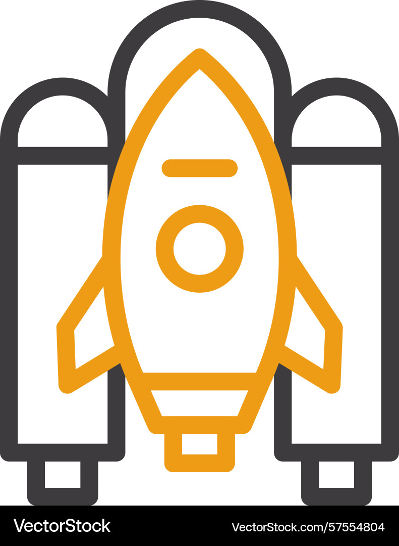 Spaceship two color icon Vector Image