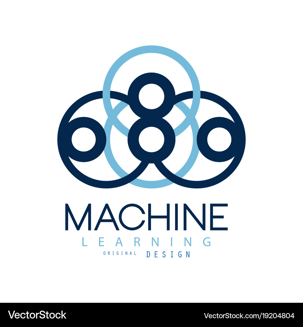 Symbol of machine learning computers vector image