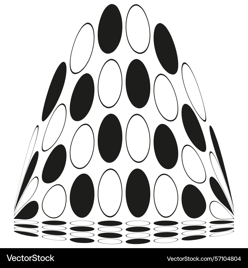 Teardrop pattern design oval shape arrangement Teardrop pattern design oval shape arrangement vector image